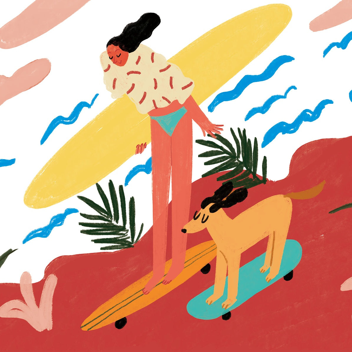Surfing on the Beach ; YANG YANG
